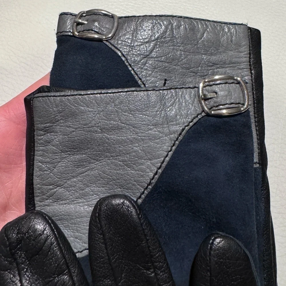 Genuine Leather Gloves with Wool Lining sz. 7.5 Made in Italy